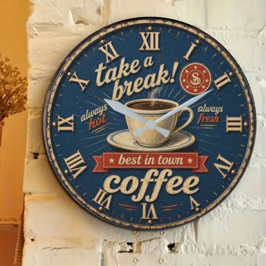 Grande Horloge Ronde Take a Break Coffee