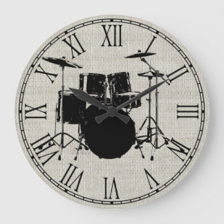 Grande Horloge Ronde Tambours à rouleaux