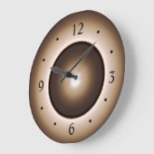 Grande Horloge Ronde Tan/Brown Moon Effet Imprimé (Angle)