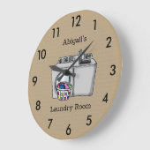 Grande Horloge Ronde Tan Laundry Room Custom (Angle)