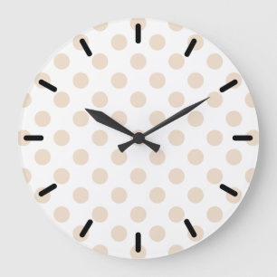Grande Horloge Ronde Tan pois