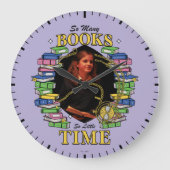 Grande Horloge Ronde Tant De Livres, Si Peu De Temps (Recto)