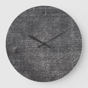 Grande Horloge Ronde Tapis velours gris anthracite tapis vintage
