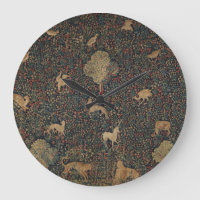 Tapisserie allegorique Millefleurs avec animaux