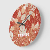 Grande Horloge Ronde Tapisserie automne (Angle)