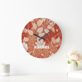 Grande Horloge Ronde Tapisserie automne (Maison)