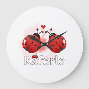 Grande Horloge Ronde Tasse coccinelle