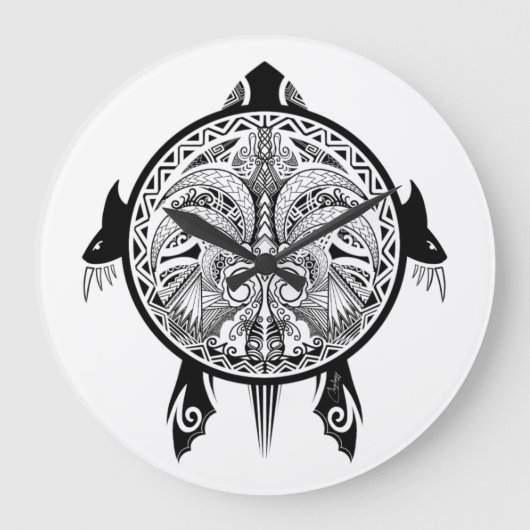 Grande Horloge Ronde Tattoo Tribal Turtle (Recto)