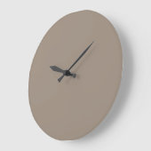 Grande Horloge Ronde Taupe Brown Solid Color (Angle)