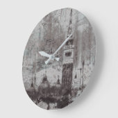 Grande Horloge Ronde Taupe et Cyan en détresse Skyline Venice Italie (Angle)