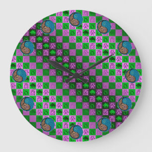 Grande Horloge Ronde Taureau & Coq d'eau