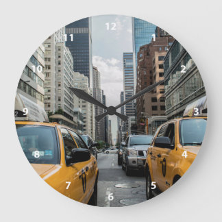 Grande Horloge Ronde Taxi Jaune de New York