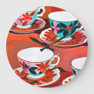 Grande Horloge Ronde Tea Party