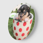 Grande Horloge Ronde Teacup Chihuahua (Angle)