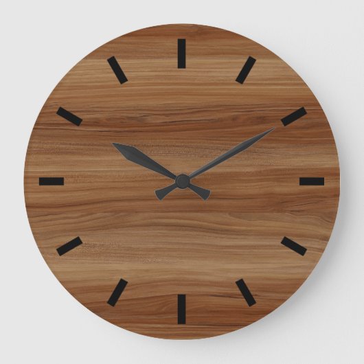 Grande Horloge Ronde Teak Wood (Recto)