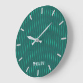 Grande Horloge Ronde Teal pinstripes (Angle)