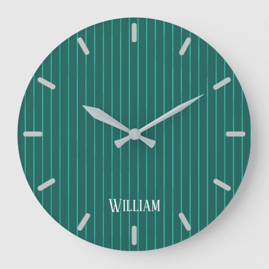 Grande Horloge Ronde Teal pinstripes (Recto)