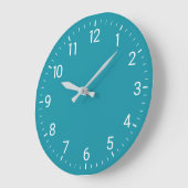 Grande Horloge Ronde Teal Wall (Angle)
