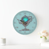 Grande Horloge Ronde Teapot victorien (Maison)