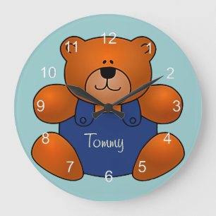 Grande Horloge Ronde Teddy Bear Design Wall Clock