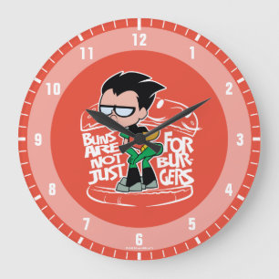 Grande Horloge Ronde Teen Titans Go!   Robin Booty Scooty Buns