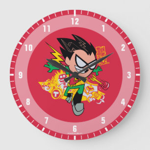 Grande Horloge Ronde Teen Titans Go! Robin's Arsenal Graphic