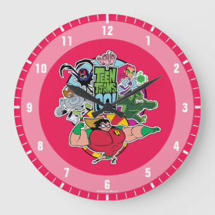 Grande Horloge Ronde Teen Titans Go! Team Group Graphic