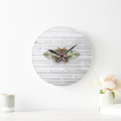 Grande Horloge Ronde Teigne rustique (Maison)