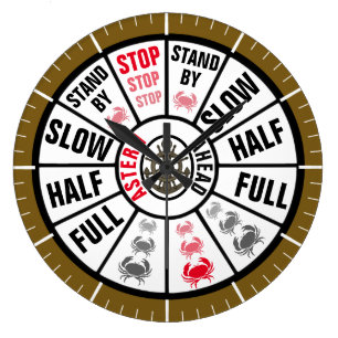 Grande Horloge Ronde Télégraphe nautique traditionnel