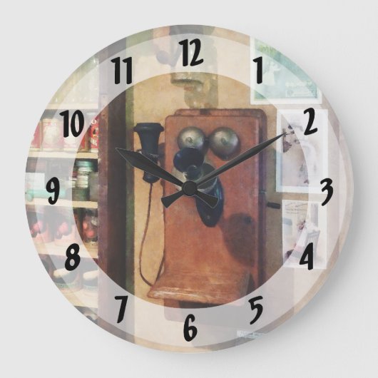 Grande Horloge Ronde Téléphones anciens (Recto)