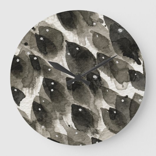 Grande Horloge Ronde Tempête de poissons (Recto)