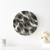 Grande Horloge Ronde Tempête de poissons (Maison)