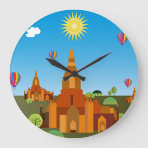 Grande Horloge Ronde Temple au Cambodge