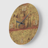 Grande Horloge Ronde Temple égyptien antique Mur Art (Angle)