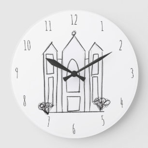 Grande Horloge Ronde Temple mormon simple moderne de Salt Lake City LDS