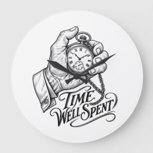 Grande Horloge Ronde Temps Bien Passé – Montre de Poche Vintage