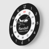 GRANDE HORLOGE RONDE TEMPS D'AVIATION - FORMAT DE 12 HEURES (Angle)