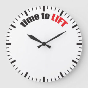 Grande Horloge Ronde Temps De Levage - Motivation De Gym