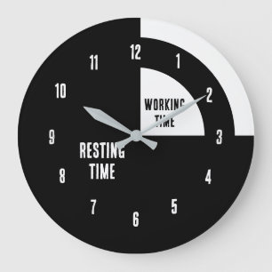 Grande Horloge Ronde Temps de repos / Temps de travail Drôle