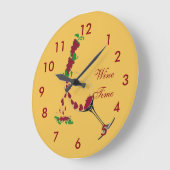 Grande Horloge Ronde Temps de vin de Clock~ (Angle)