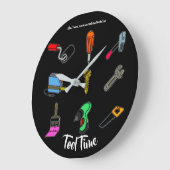Grande Horloge Ronde "Temps d'outil " (Angle)
