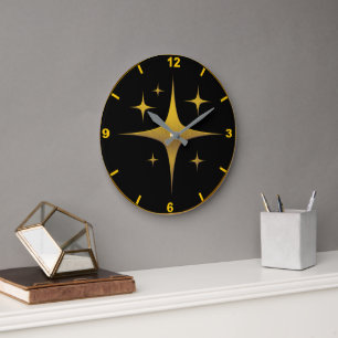 Grande Horloge Ronde Temps minimaliste élégant pour Déco maison ou bure