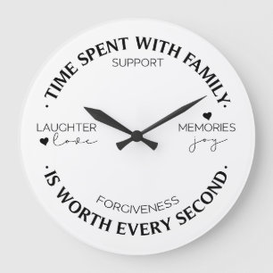 Grande Horloge Ronde Temps passé avec la famille