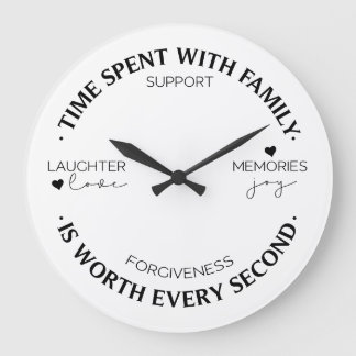 Grande Horloge Ronde Temps passé avec la famille