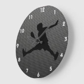 Grande Horloge Ronde Tennis à l'air de fibre carbone (Angle)