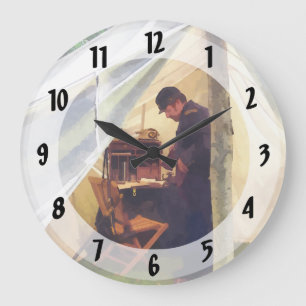 Grande Horloge Ronde Tente de l'officier de la guerre civile