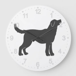 Grande Horloge Ronde Tenue en silhouette pour chien - Choisir la couleu