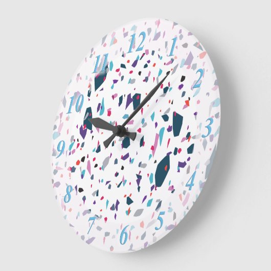 Grande Horloge Ronde Terrazzo Boom (Angle)