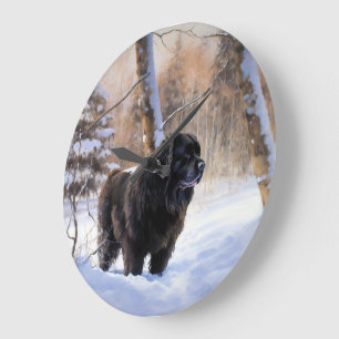 Grande Horloge Ronde Terre-Neuve Laissons neiger Noël
