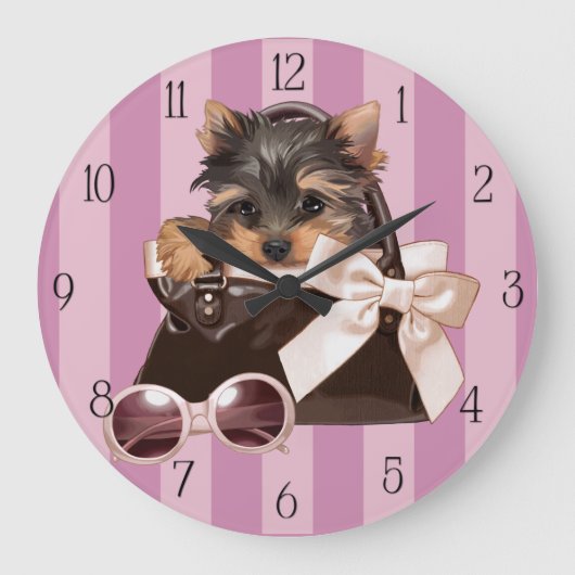 Grande Horloge Ronde Terrier Puppy du Yorkshire (Recto)